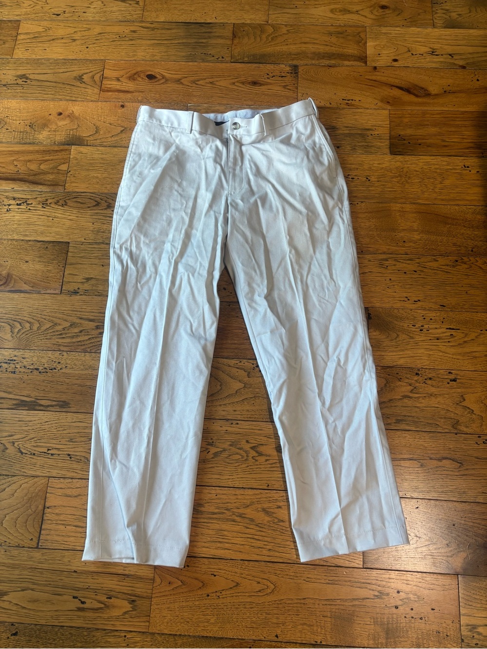 Savane Men's Light Beige Dress Pants - Classic Straight Fit Size 34x30